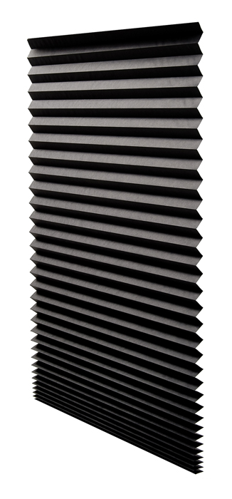 Blackout Pleated Paper Shade Blinds BLACK 121x182 cm